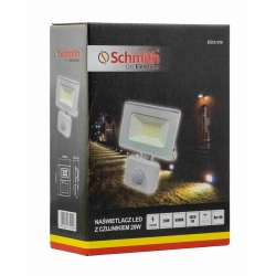 Naświetlacz LED 20W z czujnikiem ruchu biały IESCH 019 SCHMITH